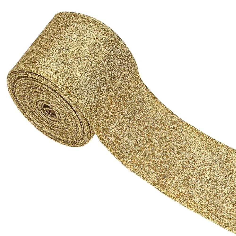 Gold Glitter Ribbon. 30 Feet. NWT.